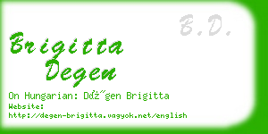 brigitta degen business card